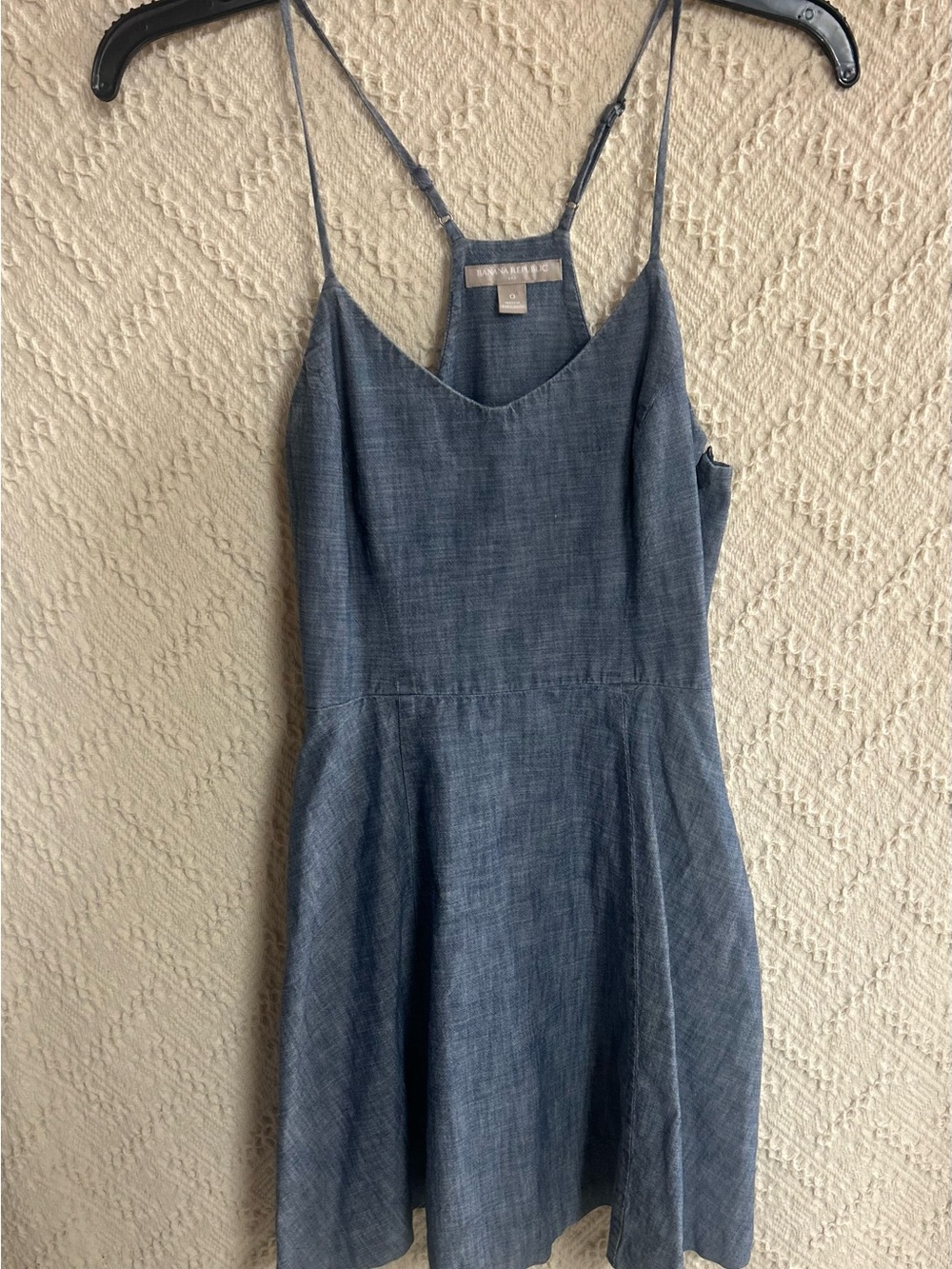 Banana Republic Denim-Look Spaghetti Strap Dress - Blue